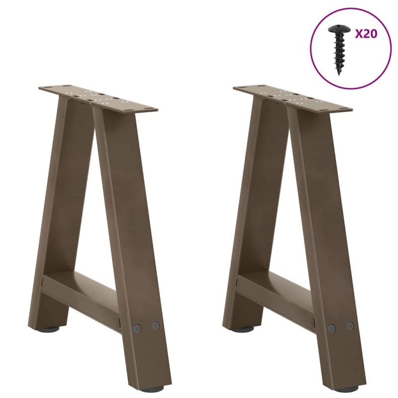 Couchtischbeine A-Form 2 Stk. 50x(42-43) cm Stahl