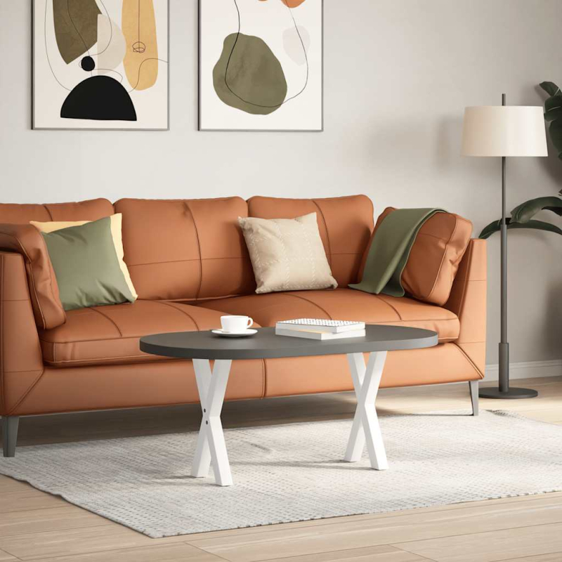 Couchtischbeine X-Form 2 Stk. Weiß 38x(42-43) cm Stahl