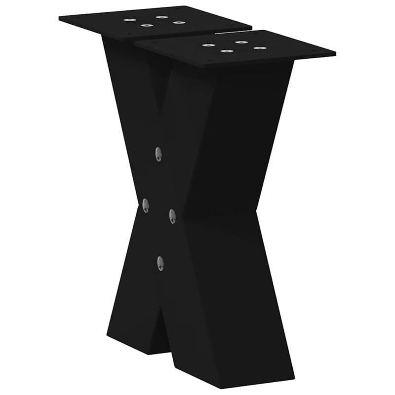 Couchtischbeine X-Form 2 Stk. Schwarz 40x(30-31) cm Stahl
