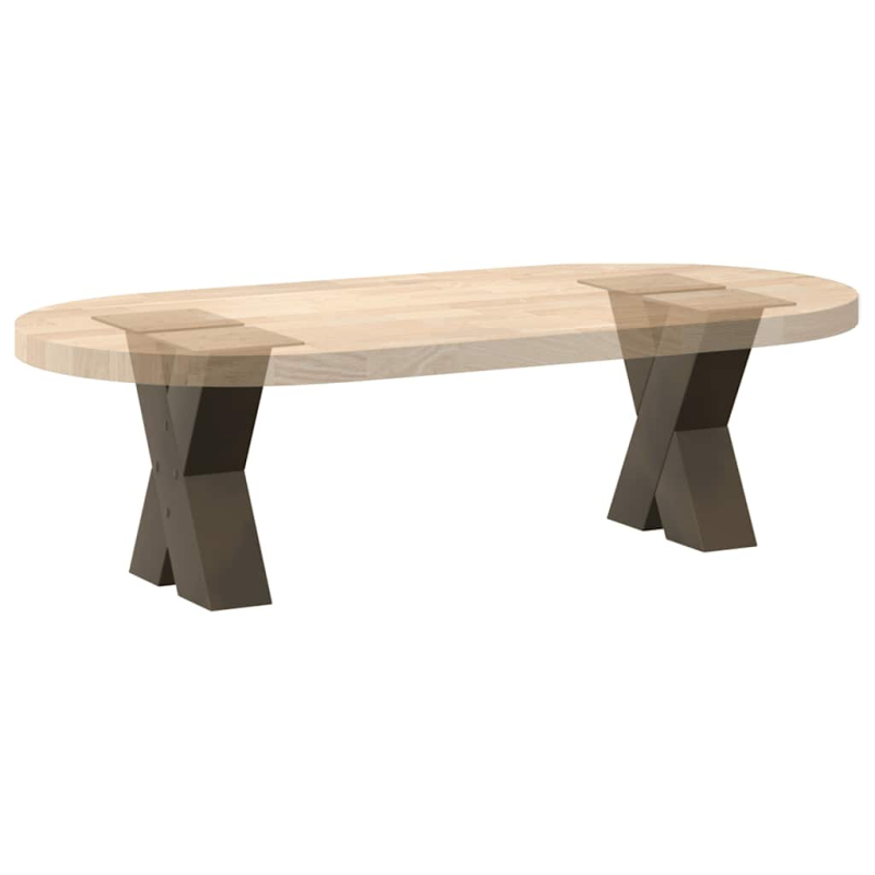 Couchtischbeine X-Form 2 Stk. Naturstahl 40x(30-31) cm Stahl