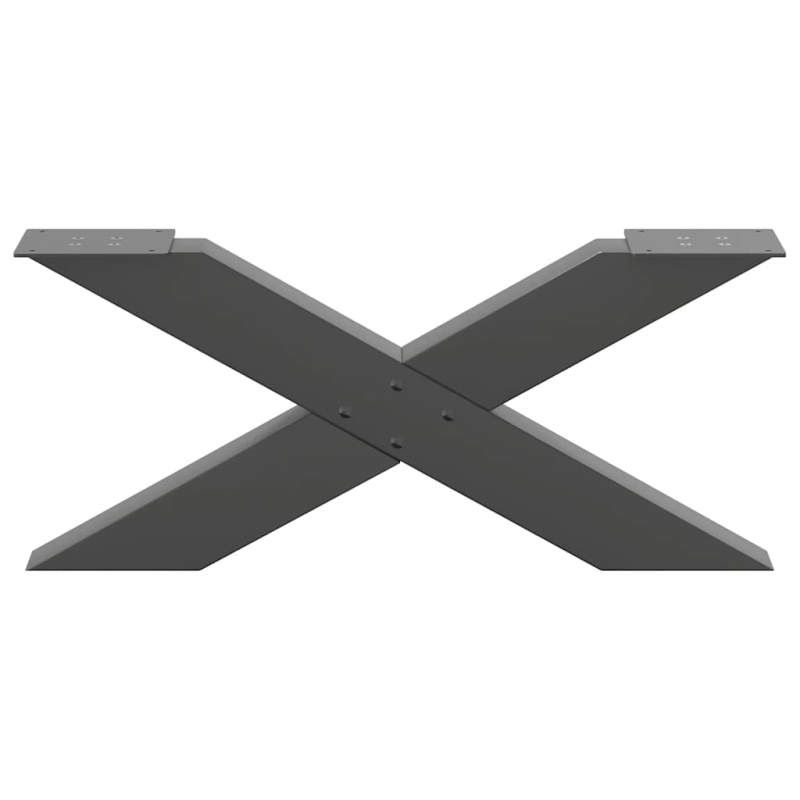 Couchtischbeine X-Form 2 Stk. Anthrazit 70x(30-31) cm Stahl