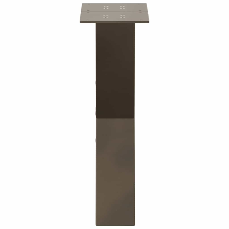 Couchtischbeine X-Form 2 Stk. Naturstahl 38x(42-43) cm Stahl