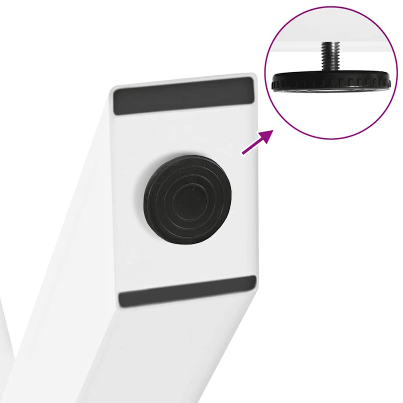 Esstischbeine X-Form 2 Stk. Weiß 50x(72-73) cm Stahl