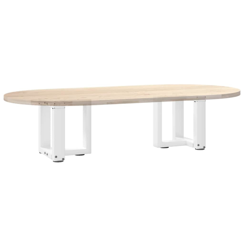 Couchtischbeine T-Form 2 Stk. Weiß 30x25x(30-31) cm Stahl