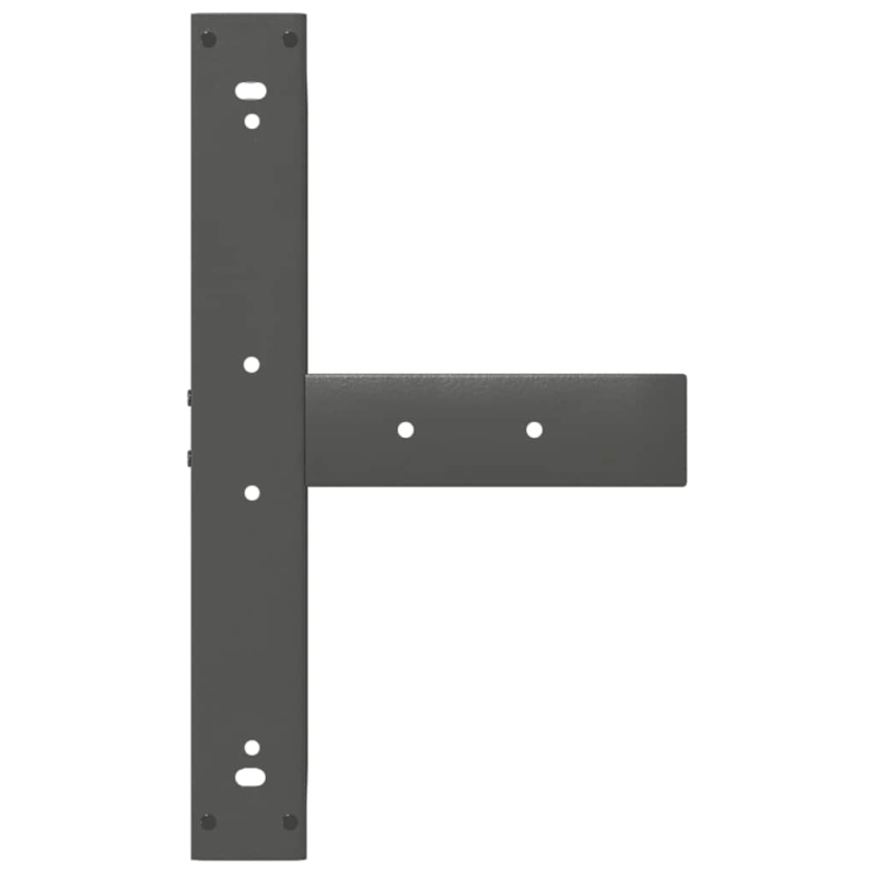 Bartischbeine T-Form 2 Stk. Anthrazit 60x35x(91-92) cm Stahl