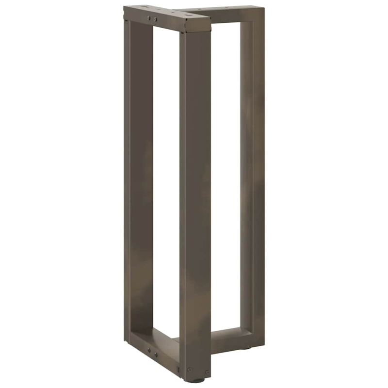 Bartischbeine T-Form 2 Stk. Naturstahl 50x35x(100-101) cm Stahl