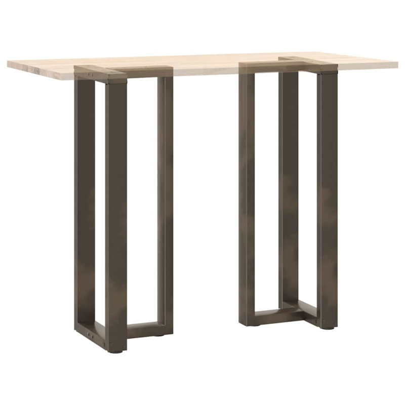 Bartischbeine T-Form 2 Stk. Naturstahl 40x35x(110-111) cm Stahl