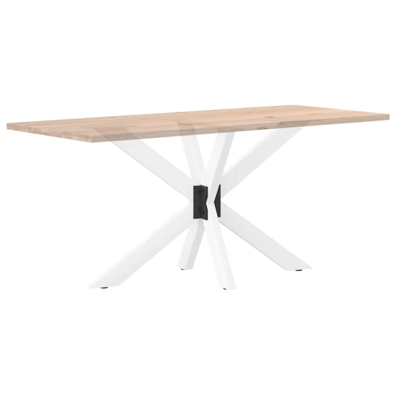 Esstischbein in Spinnenform Weiß 120x68x(72-73) cm Stahl