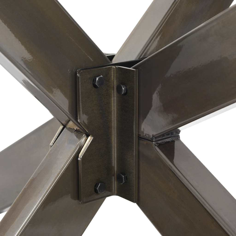 Esstischbein in Spinnenform Naturstahl 85x85x(72-73) cm Stahl