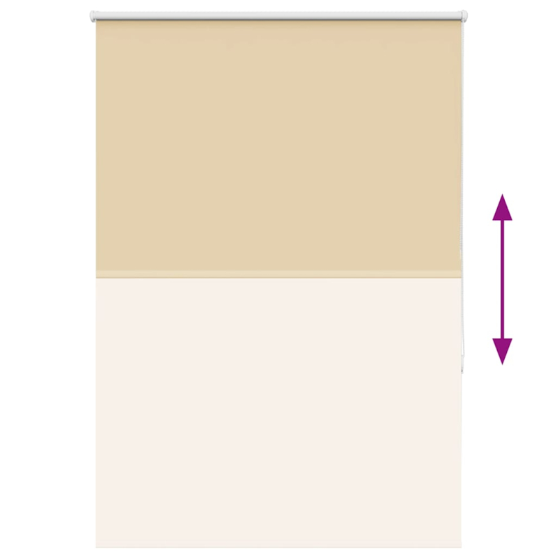 Verdunkelungsrollo Beige 100x130cm Stoffbreite 95,7cm Polyester