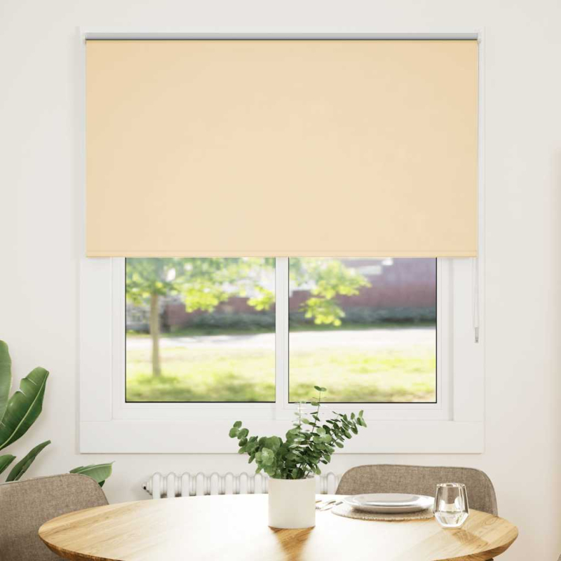 Verdunkelungsrollo Beige 140x130 cm Stoffbreite 136,6 cm