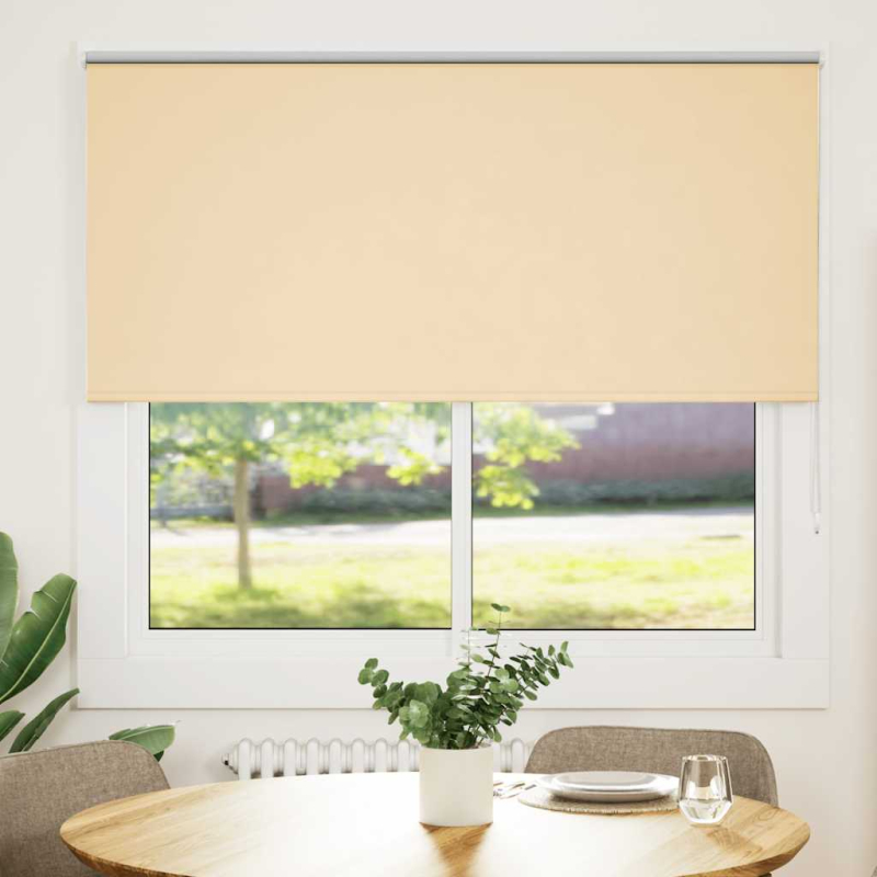 Verdunkelungsrollo Beige 145x130 cm Stoffbreite 141,6 cm