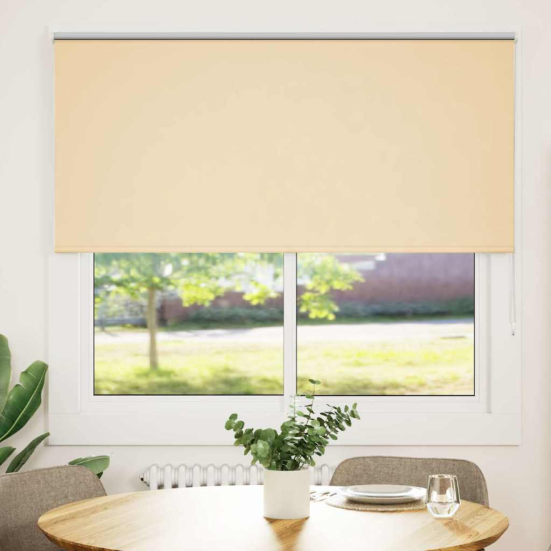 Verdunkelungsrollo Beige 155x175 cm Stoffbreite 151,6 cm