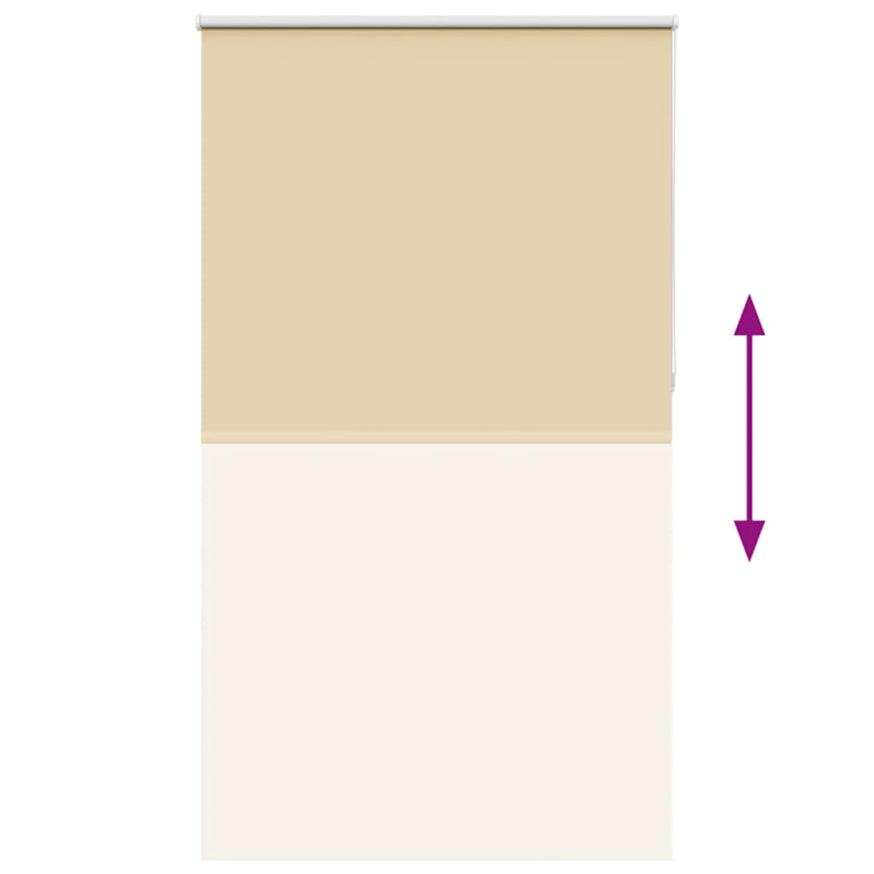 Verdunkelungsrollo Beige 130x210 cm Stoffbreite 126,6 cm