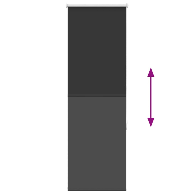 Verdunkelungsrollo Schwarz 60x130 cm Stoffbreite 55,7 cm