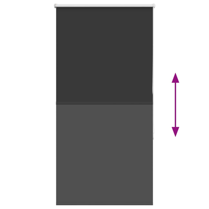 Verdunkelungsrollo Schwarz 80x150 cm Stoffbreite 75,7 cm