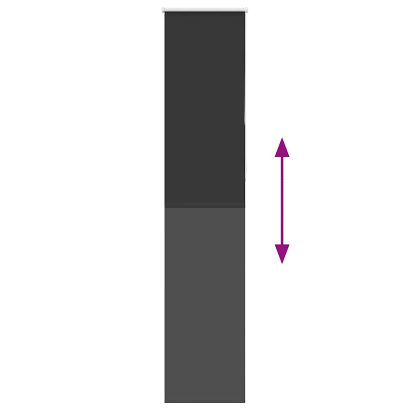 Verdunkelungsrollo Schwarz 50x210 cm Stoffbreite 45,7 cm