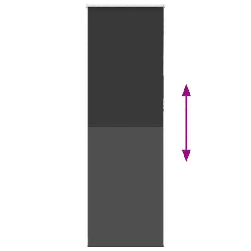 Verdunkelungsrollo Schwarz 70x210 cm Stoffbreite 65,7 cm