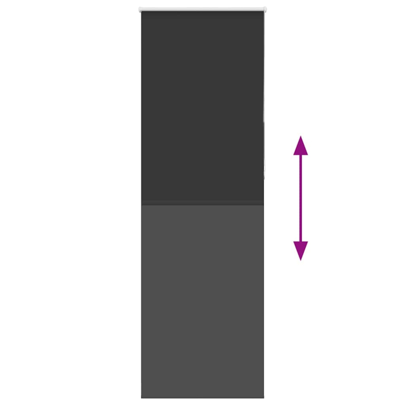 Verdunkelungsrollo Schwarz 80x210 cm Stoffbreite 75,7 cm