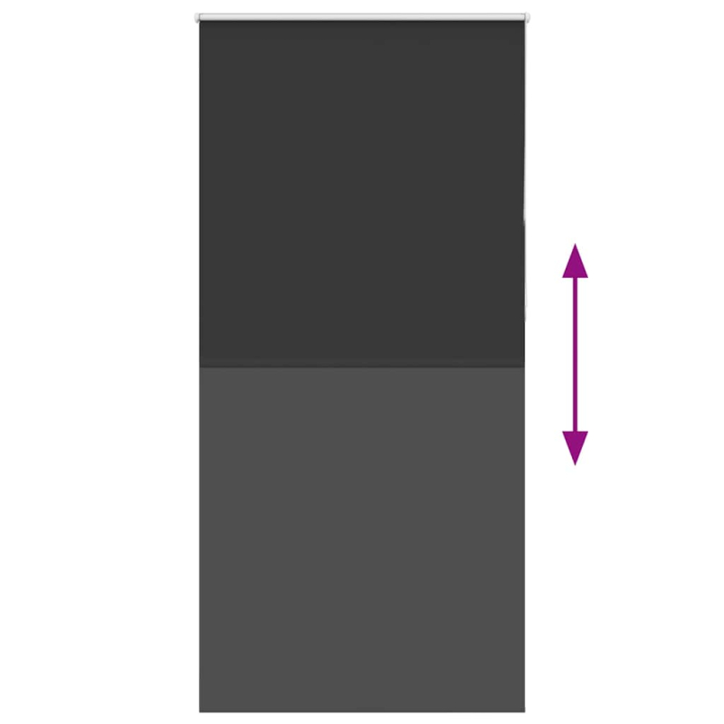 Verdunkelungsrollo Schwarz 90x210 cm Stoffbreite 85,7 cm