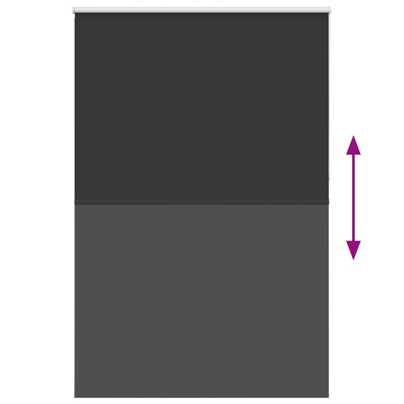 Verdunkelungsrollo Schwarz 160x210 cm Stoffbreite 156,6 cm