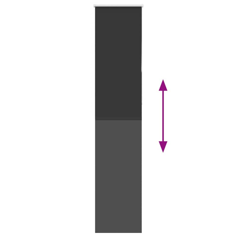 Verdunkelungsrollo Schwarz 55x230 cm Stoffbreite 50,7 cm