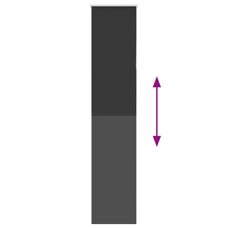 Verdunkelungsrollo Schwarz 60x230 cm Stoffbreite 55,7 cm