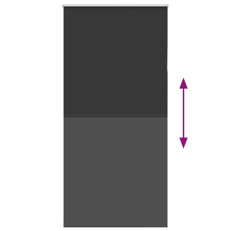 Verdunkelungsrollo Schwarz 95x230 cm Stoffbreite 90,7 cm