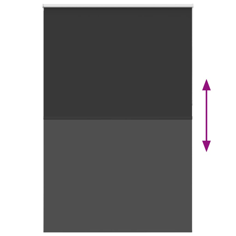 Verdunkelungsrollo Schwarz 165x230 cm Stoffbreite 161,6 cm