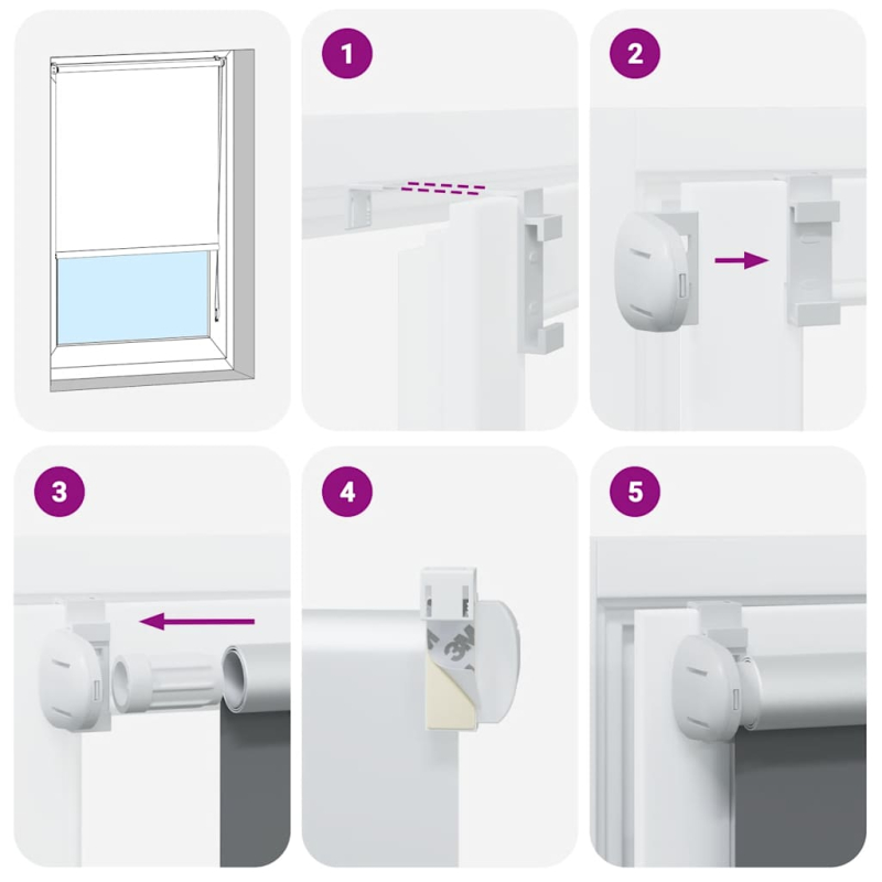 Verdunkelungsrollo Kaffeebraun 90x130cm Stoffbreite 85,7 cm