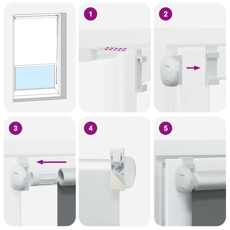 Verdunkelungsrollo Kaffeebraun 90x210cm Stoffbreite 85,7 cm