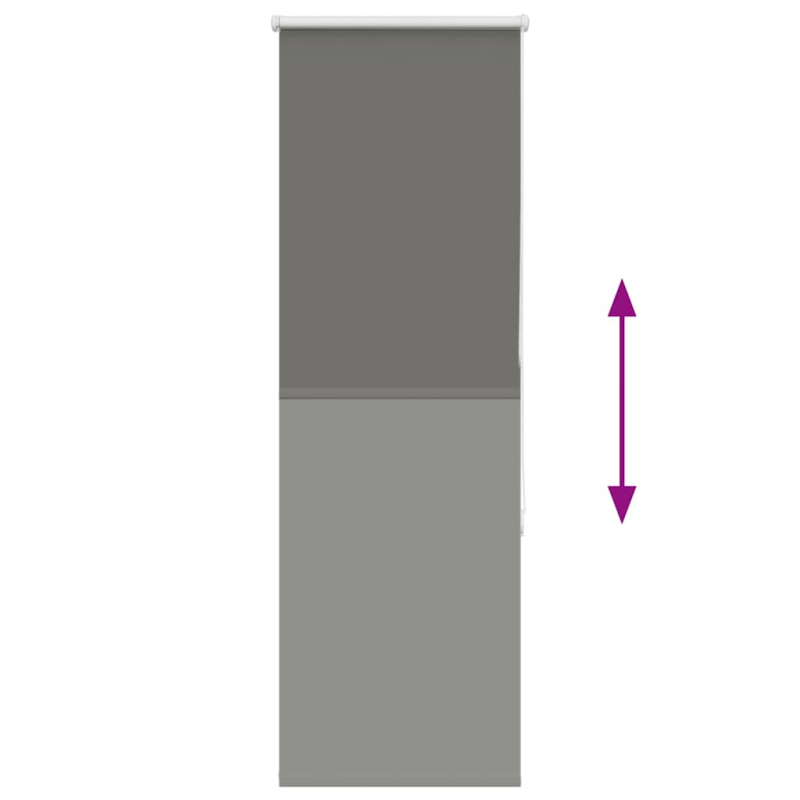 Verdunkelungsrollo Grau 40x130 cm Stoffbreite 35,7 cm Polyester