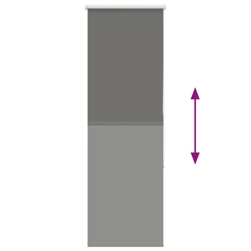 Verdunkelungsrollo Grau 50x175 cm Stoffbreite 45,7 cm Polyester