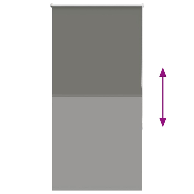 Verdunkelungsrollo Grau 65x175 cm Stoffbreite 60,7 cm Polyester