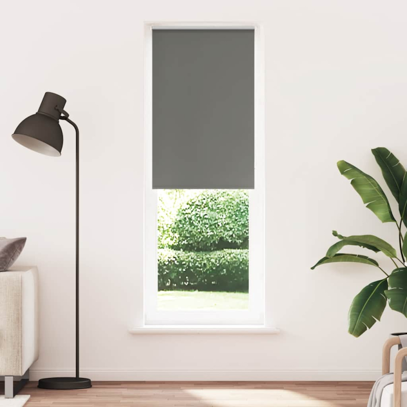 Verdunkelungsrollo Grau 85x210 cm Stoffbreite 80,7 cm Polyester
