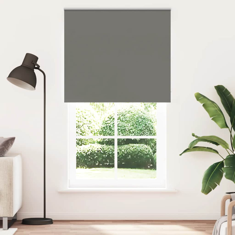Verdunkelungsrollo Grau 125x210cm Stoffbreite 121,6cm Polyester
