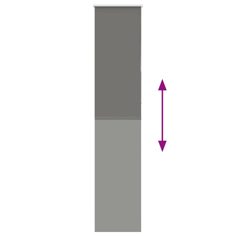 Verdunkelungsrollo Grau 45x230 cm Stoffbreite 40,7 cm Polyester