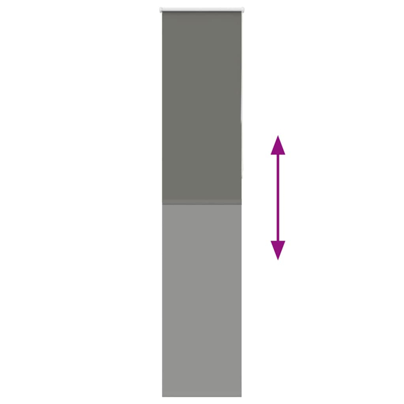 Verdunkelungsrollo Grau 50x230 cm Stoffbreite 45,7 cm Polyester