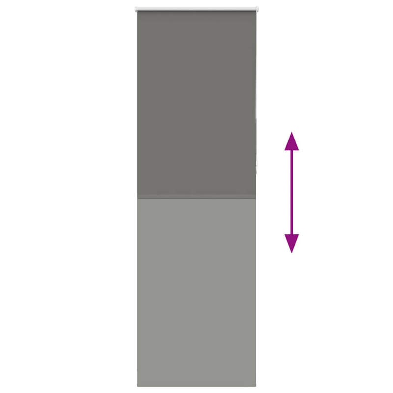 Verdunkelungsrollo Grau 75x230 cm Stoffbreite 70,7 cm Polyester
