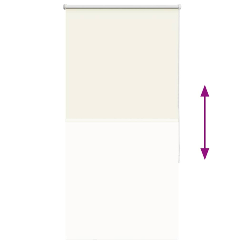 Verdunkelungsrollo Cremeweiß 65x130cm Stoffbreite 60,7 cm