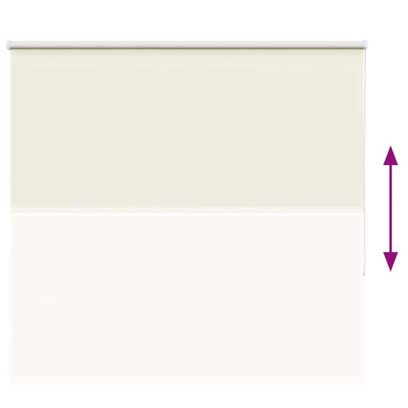 Verdunkelungsrollo Cremeweiß 155x130cm Stoffbreite 151,6cm
