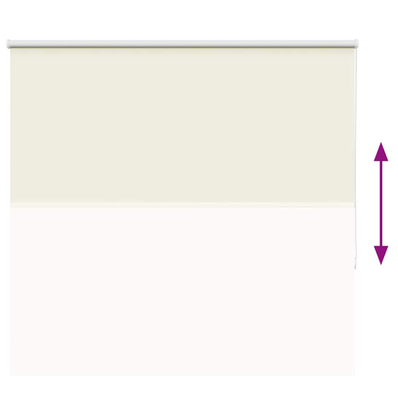 Verdunkelungsrollo Cremeweiß 150x150cm Stoffbreite 146,6cm