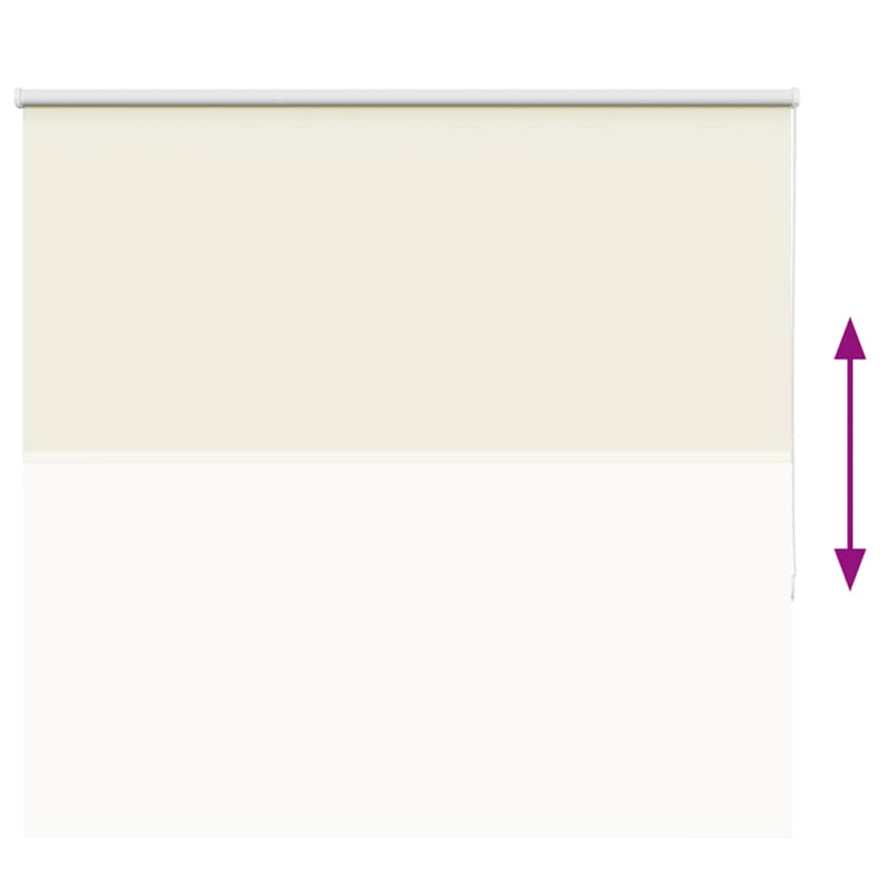 Verdunkelungsrollo Cremeweiß 165x150cm Stoffbreite 161,6cm