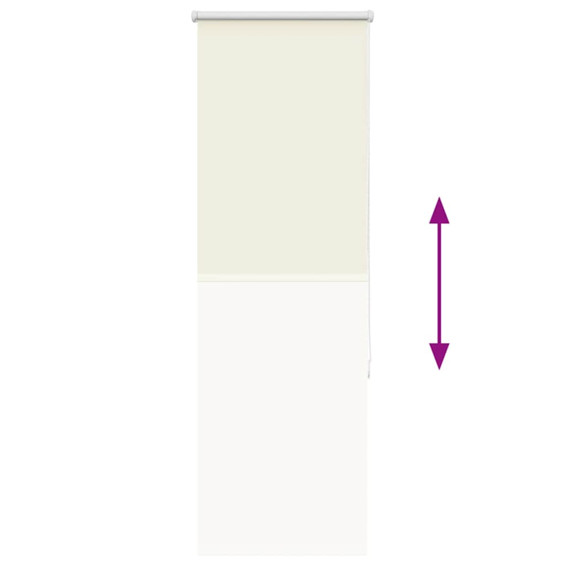Verdunkelungsrollo Cremeweiß 50x175cm Stoffbreite 45,7 cm