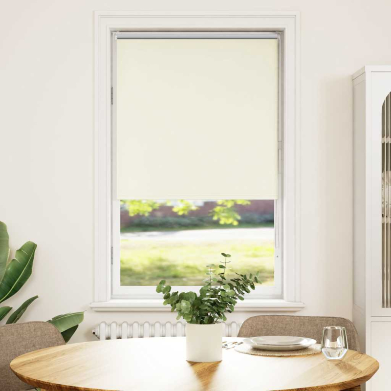Verdunkelungsrollo Cremeweiß 80x175cm Stoffbreite 75,7 cm