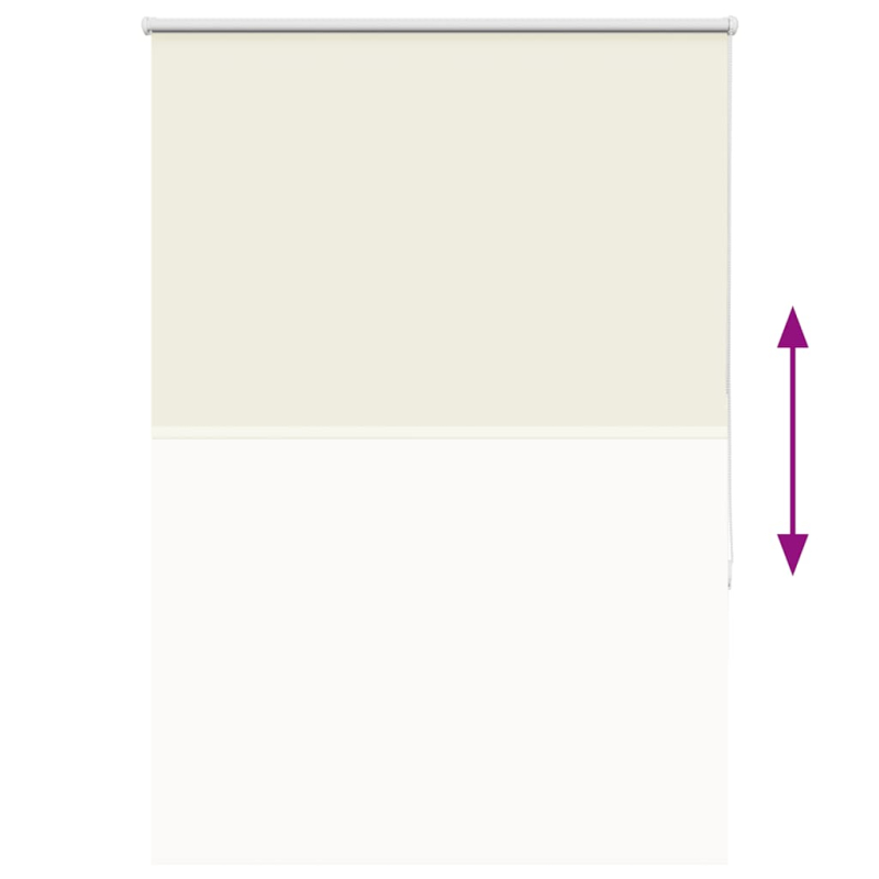 Verdunkelungsrollo Cremeweiß 90x175cm Stoffbreite 85,7 cm