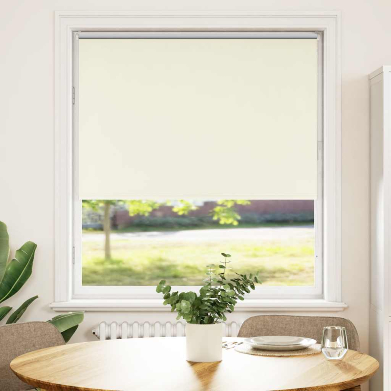 Verdunkelungsrollo Cremeweiß 95x175cm Stoffbreite 90,7 cm