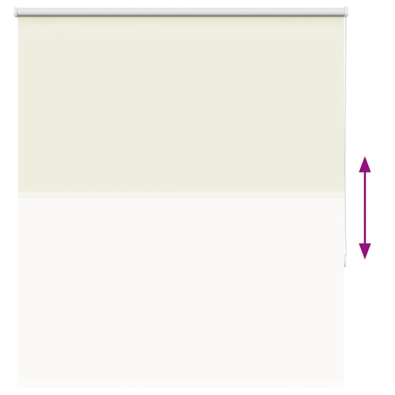 Verdunkelungsrollo Cremeweiß 135x175cm Stoffbreite 131,6cm