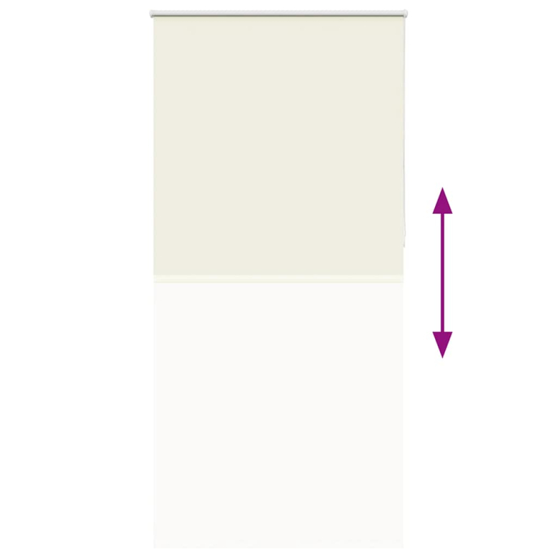 Verdunkelungsrollo Cremeweiß 90x210cm Stoffbreite 85,7 cm