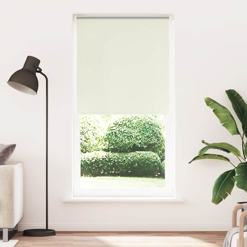 Verdunkelungsrollo Cremeweiß 95x210cm Stoffbreite 90,7 cm